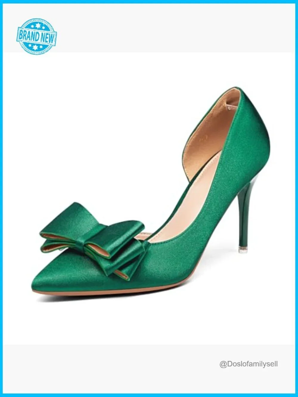 Stiletto Bow Heels Pointed Toe Slip On Dress Pumps Wedding Party Shoes